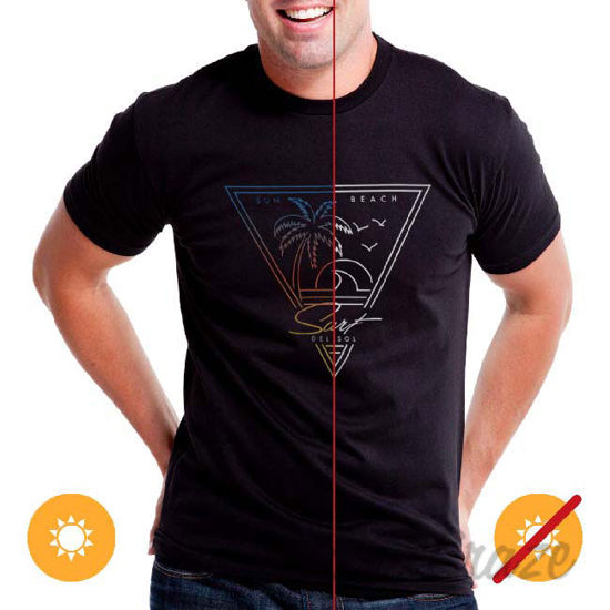 Picture of Men Crew Tee Surf Sun Beach Black by DelSol for Men 1 Pc T-Shirt (YM)