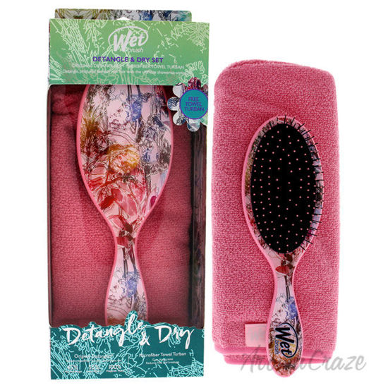Picture of Detangle and Dry Kit by Wet Brush for Unisex 2 Pc Original Detangler Hairbrush, Microfiber Towel Turban