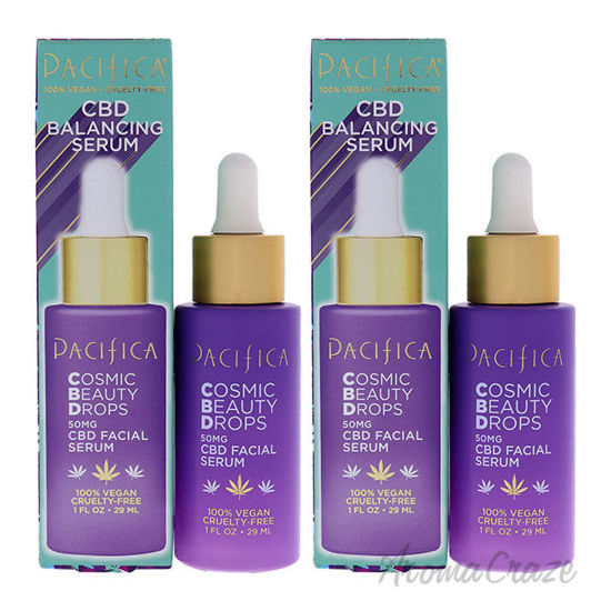 Picture of Cosmic Beauty Drops CBD Balancing Serum by Pacifica for Unisex 1 oz Serum Pack of 2