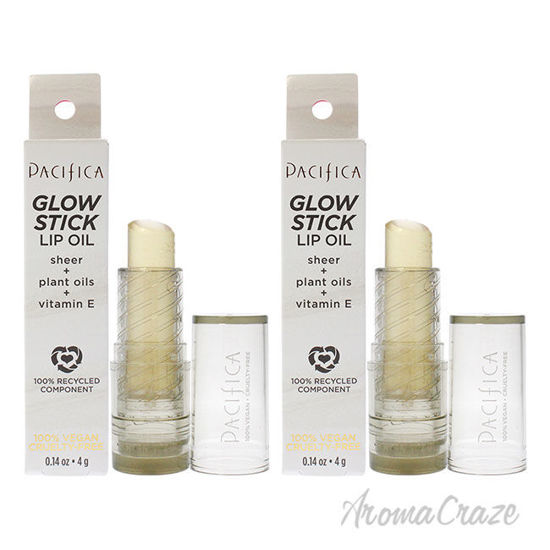 Picture of Glow Stick Lip Oil Clear Sheer by Pacifica for Women 0.14 oz Lip Oil Pack of 2