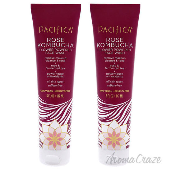 Picture of Rose Kombucha Flower Powered Face Wash by Pacifica for Unisex 5 oz Cleanser Pack of 2