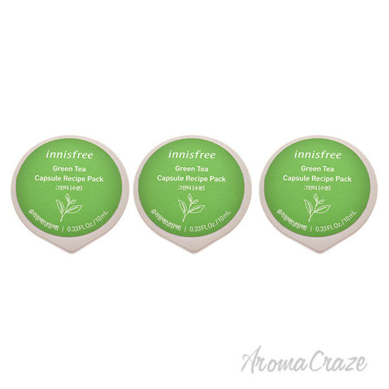 Picture of Capsule Recipe Pack Mask Green Tea by Innisfree for Unisex 0.33 oz Mask Pack of 3