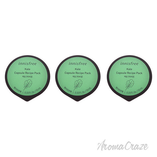 Picture of Capsule Recipe Pack Mask Kale by Innisfree for Unisex 0.33 oz Mask Pack of 3