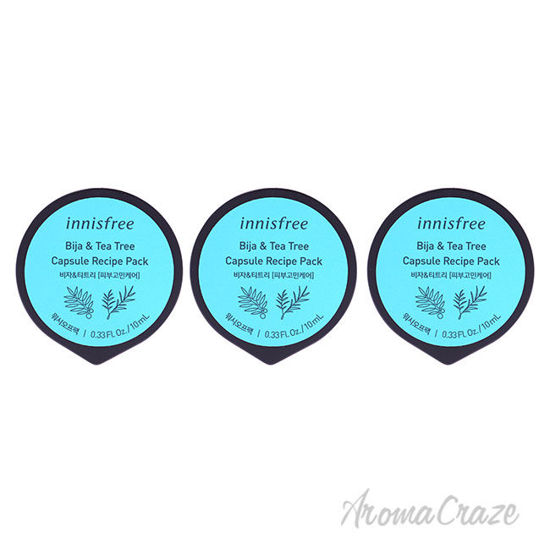 Picture of Capsule Recipe Pack with Bija and Tea Tree Mask by Innisfree for Unisex 0.33 oz Mask Pack of 3