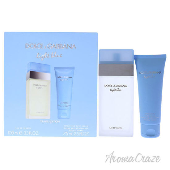 Picture of Light Blue by Dolce and Gabbana for Women 2 Pc Gift Set 3.3oz EDT Spray, 2.5oz Body Cream