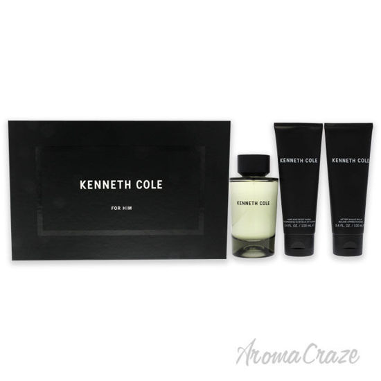 Picture of Kenneth Cole For Him by Kenneth Cole for Men 3 Pc Gift Set 3.4oz EDT Spray, 3.4oz After Shave Balm, 3.4oz Body Wash