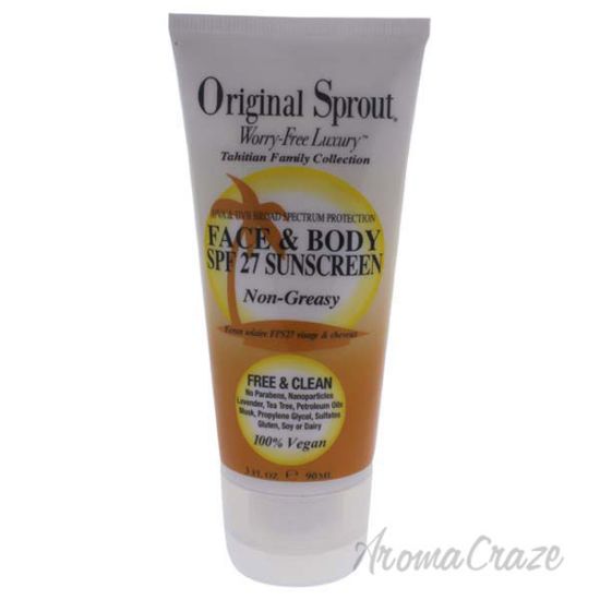 Picture of Face & Body Sunscreen SPF 27 by Original Sprout for Unisex - 3 oz Sunscreen