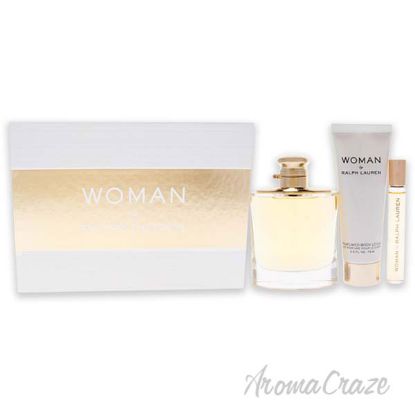 Picture of Woman by Ralph Lauren for Women 3 Pc Gift Set 3.4oz EDP Spray, 2.5oz Perfumed Body Lotion, 0.34oz EDP Rollerball