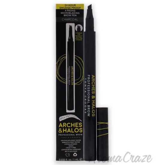 Picture of Microblading Brow Pen - Charcoal by Arches and Halos for Women - 0.033 oz Eyebrow Pen