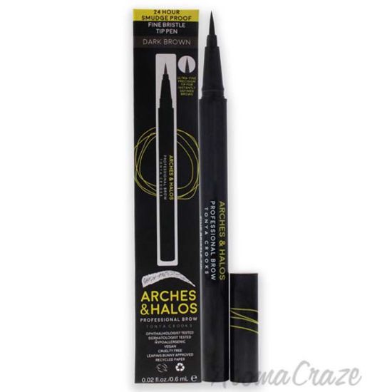 Picture of Fine Bristle Tip Pen - Dark Brown by Arches and Halos for Women - 0.02 oz Eyebrow Pen