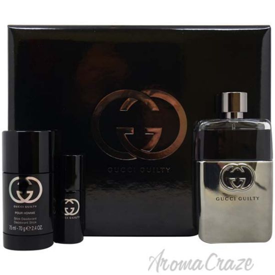 Picture of Gucci Guilty by Gucci for Men - 3 Pc Gift Set 3oz EDT Spray, 2.4oz Deodorant Stick, 0.27oz EDT Mini Spray