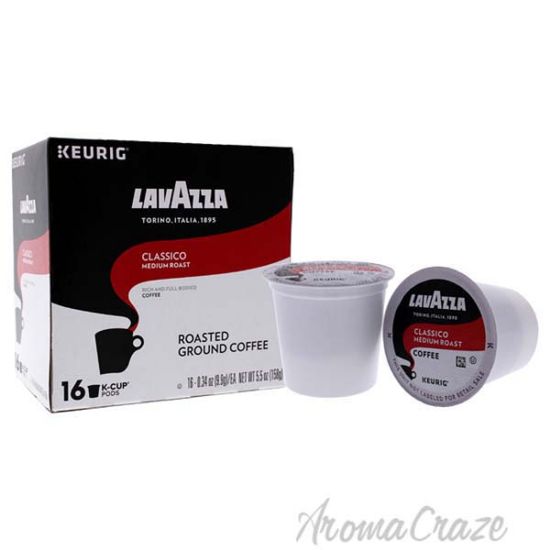 Picture of Classico Medium Roast Ground Coffee Pods by Lavazza for Unisex - 16 x 0.34 oz Coffee