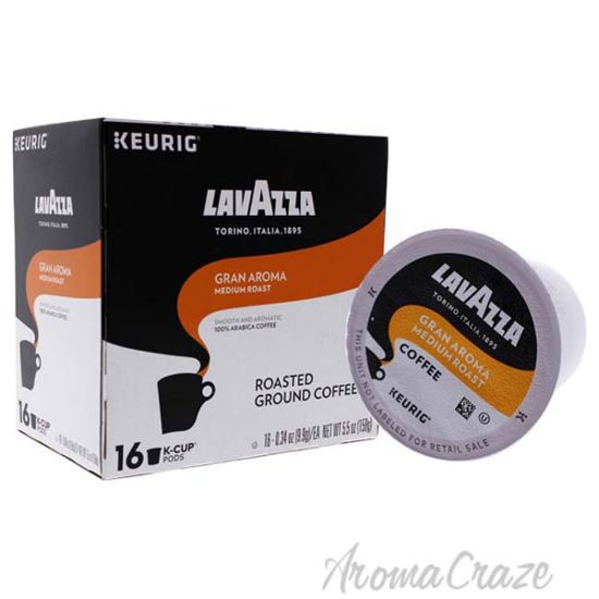 Picture of Gran Aroma Medium Roast Ground Coffee Pods by Lavazza for Unisex - 16 x 0.34 oz Coffee