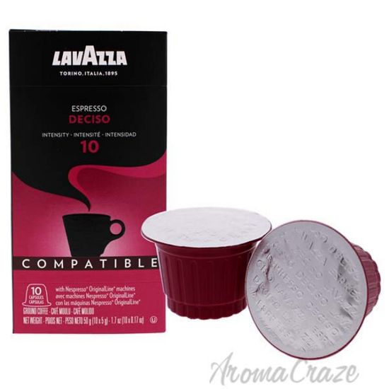 Picture of Espresso Deciso Ground Coffee Pods by Lavazza for Unisex - 10 x 0.17 oz Coffee