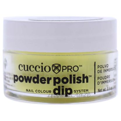 Picture of Pro Powder Polish Nail Colour Dip System Bright Neon Yellow by Cuccio for Women 0.5 oz