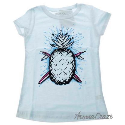 Picture of Kids Premium Crew Tee Pineapples Ice Blue by DelSol for Kids 1 Pc T Shirt (YXS)