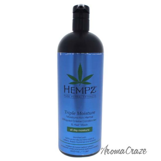Picture of Triple Moisture-Rich Herbal Whipped Creme Conditioner Hair Mask by Hempz for Unisex 33.8 oz Conditioner & Hair Mask