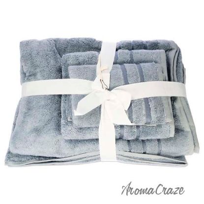 Picture of Bamboo Bath Towel Set Blue Lagoon by Cariloha for Unisex 3 Pc Bath Towel, Hand Towel, Washcloth