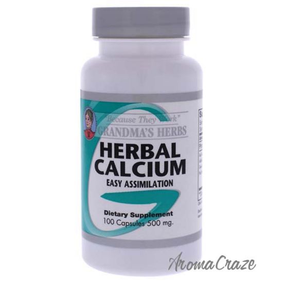Picture of Herbal Calcium Capsules by Grandmas Herbs for Unisex 100 Count Dietary Supplement