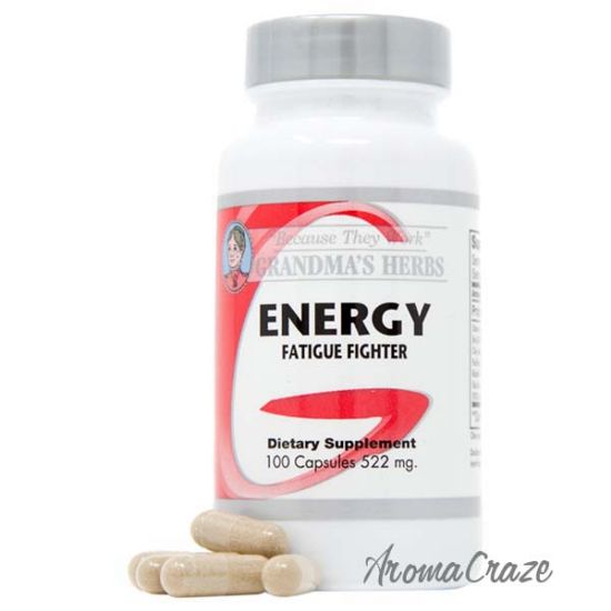 Picture of Energy Capsules by Grandmas Herbs for Unisex 100 Count Dietary Supplement
