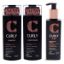 Curly Shampoo and Conditioner and Fix Cream Kit by Truss for Unisex - 3 Pc Kit