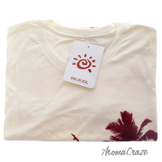 Picture of Womens Boyfriend Tee Palms And Floral Sunset by Delsol for Women 1 Pc T Shirt (S)