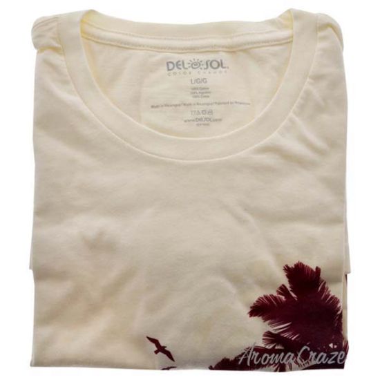 Picture of Womens Boyfriend Tee Palms And Floral Sunset by Delsol for Women 1 Pc T Shirt (L)