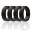 Picture of Silicone Wedding Ring - Step Edge Style - Black by ROQ for Men - 4 x 11 mm Ring