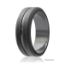Picture of Silicone Wedding Ring - Engraved Middle Line - Grey by ROQ for Men - 12 mm Ring
