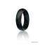 Picture of Silicone Wedding Ring - Dome Style - Black with Glitter Turquoise by ROQ for Women - 8 mm Ring