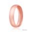 Picture of Silicone Wedding Ring - Dome Style Thin Comfort Fit - Rose Gold by ROQ for Women - 7 mm Ring