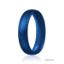 Picture of Silicone Wedding Ring - Dome Style Thin Comfort Fit - Metallic Blue by ROQ for Women - 10 mm Ring