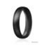 Picture of Silicone Wedding Ring - Dome Style Thin Comfort Fit - Metallic Black by ROQ for Women - 11 mm Ring