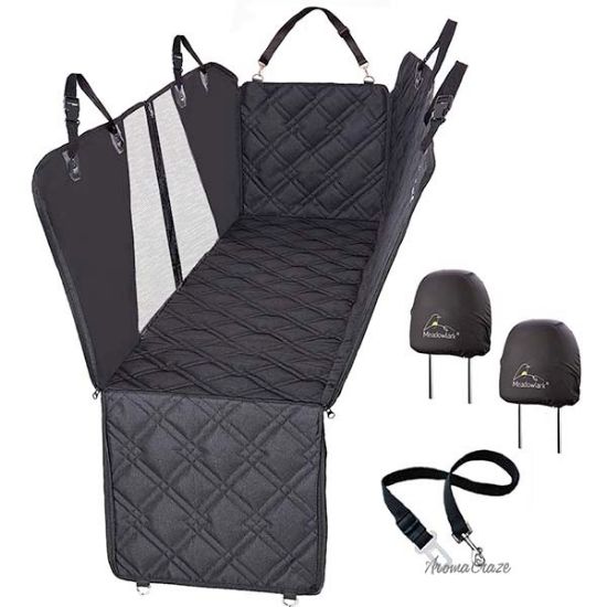 Picture of Dog Seat Cover with Mesh Window - Standard Black by Meadowlark for Unisex - 4.4 lb Car Seat Cover