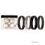 Picture of Silicone Wedding 6mm Smooth Ring Set - Black Camo by ROQ for Men - 4 x 15 mm Ring