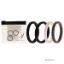 Picture of Silicone Wedding Stackble Lines Ring Set -Black-White by ROQ for Women - 4 x 4 mm Ring