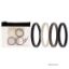 Picture of Silicone Wedding Stackble Lines Ring Set -Black-White by ROQ for Women - 4 x 11 mm Ring