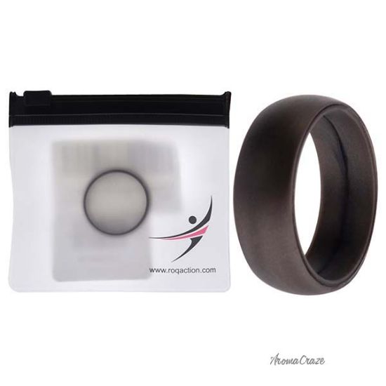 Picture of Silicone Wedding Ring - Grey by ROQ for Men - 13 mm Ring
