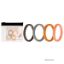 Picture of Silicone Wedding Stackble Lines Ring Set - Metal by ROQ for Women - 4 x 4 mm Ring