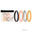 Picture of Silicone Wedding Stackble Lines Ring Set - Metal by ROQ for Women - 4 x 9 mm Ring