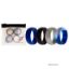 Picture of Silicone Wedding Ring Set - Blue-Camo by ROQ for Men - 4 x 12 mm Ring