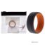 Picture of Silicone Wedding 2Layer Lines Ring - Orang-Grey by ROQ for Men - 9 mm Ring