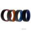 Picture of Silicone Wedding 2Layer Lines Ring Set - Grey-Black by ROQ for Men - 4 x 16 mm Ring