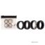 Picture of Silicone Wedding 2Layer Step Ring Set - Grey-Black by ROQ for Men - 4 x 8 mm Ring