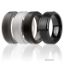 Picture of Silicone Wedding Twin Step Ring Set - Black by ROQ for Men - 4 x 14 mm Ring