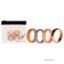Picture of Silicone Wedding Twin 6mm Ring Set - Gold by ROQ for Women - 4 x 4 mm Ring