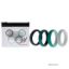 Picture of Silicone Wedding 2Layer Ring Set - Turquoise by ROQ for Women - 4 x 8 mm Ring