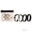 Picture of Silicone Wedding Twin Brushed 6mm Ring Set - Marble by ROQ for Women - 4 x 9 mm Ring