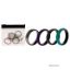 Picture of Silicone Wedding Twin Brushed 6mm Ring Set - Turquoise by ROQ for Women - 4 x 10 mm Ring