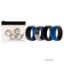 Picture of Silicone Wedding Twin Dome 8mm Ring Set - Grey by ROQ for Men - 4 x 7 mm Ring